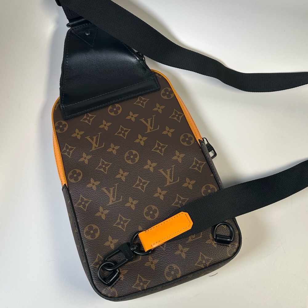 Louis Vuitton AVENUE SLINGBACK MONOGRAM MACASSAR ORANGE with Box and Dustbag - Picture 6 of 15